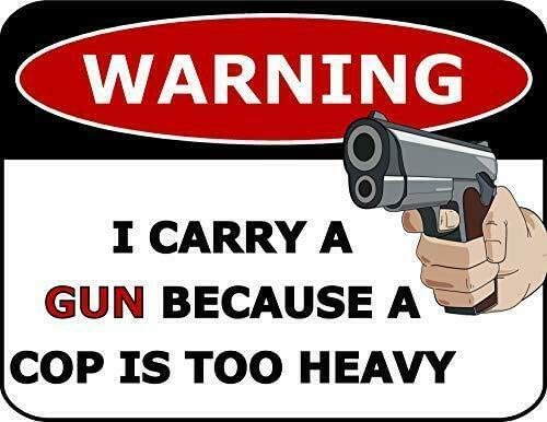 Home Security Gun - لافتة معدنية من الألومنيوم تحمل تحذيرًا: