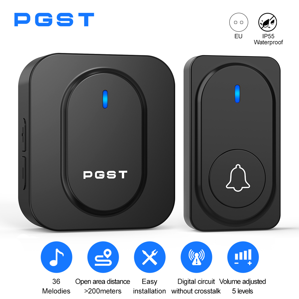 Home Security Lights - جرس باب لاسلكي من PGST مع