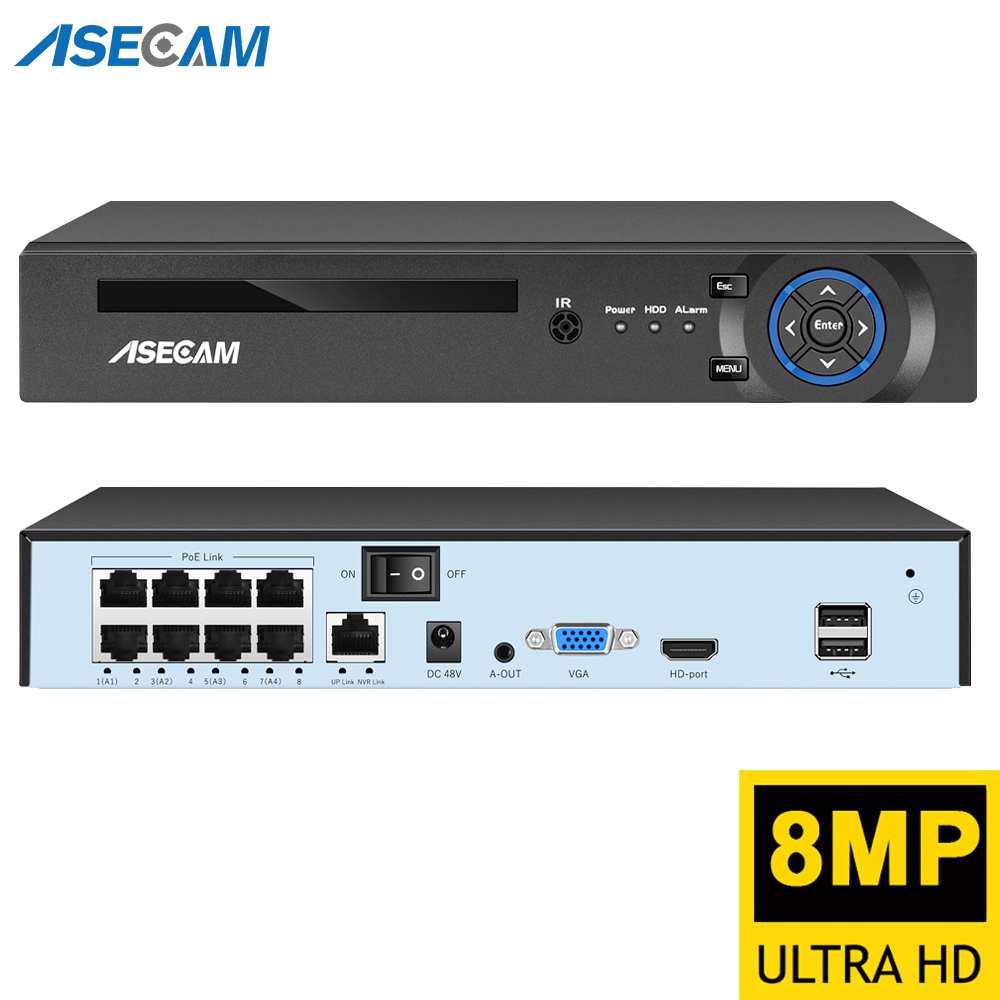 Home Security With Camera - سوبر 8MP POE NVR مسجل فيديو