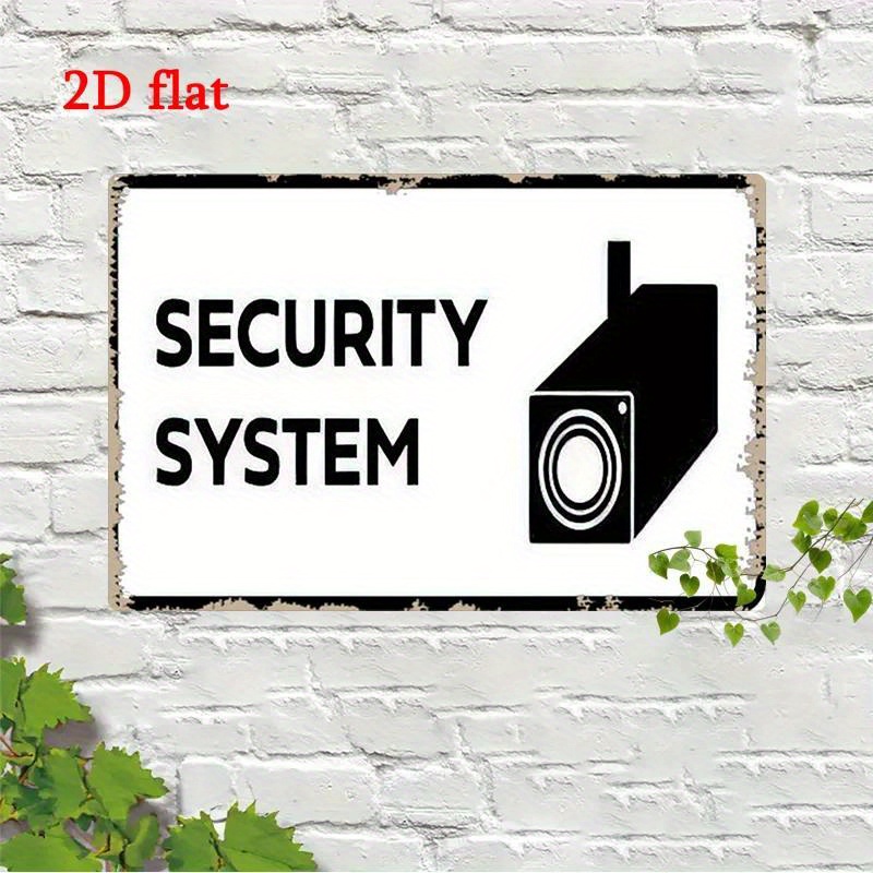 Home Security Outdoor - لافتة نظام أمني معدنية - لوحة