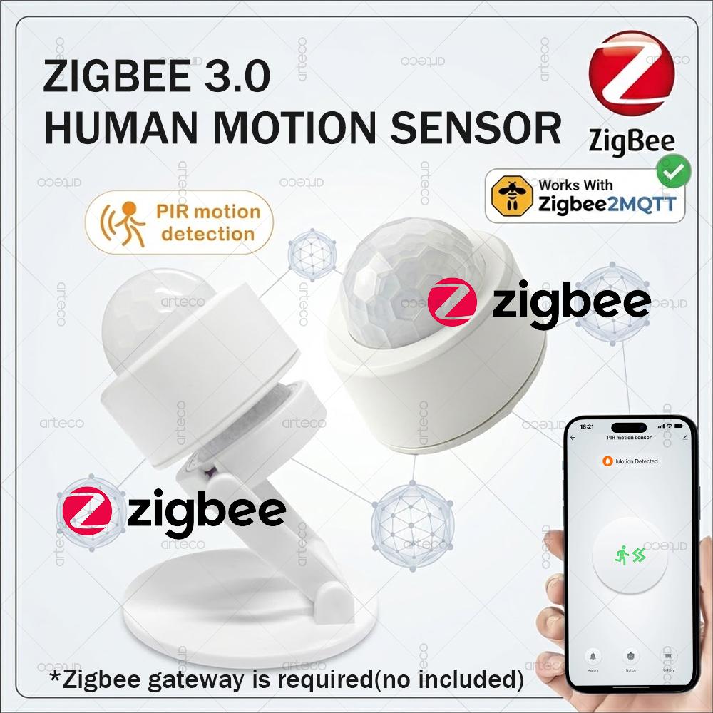 Home Security App - مستشعر حركة صغير بتقنية Zigbee 3.0،