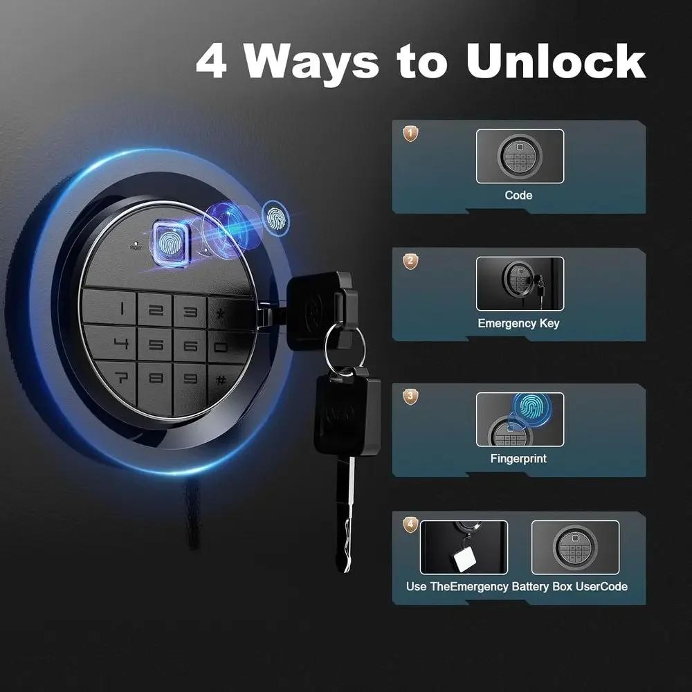 خزنة بيومترية، خزانة أمان منزل - مراجعة Home Security Gun وسعره