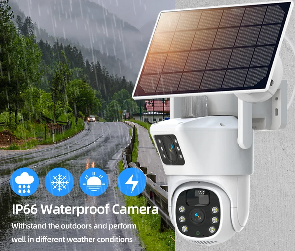نظام كاميرا CCTV شمسي بعدسة مز - مراجعة Home Security Panel وسعره