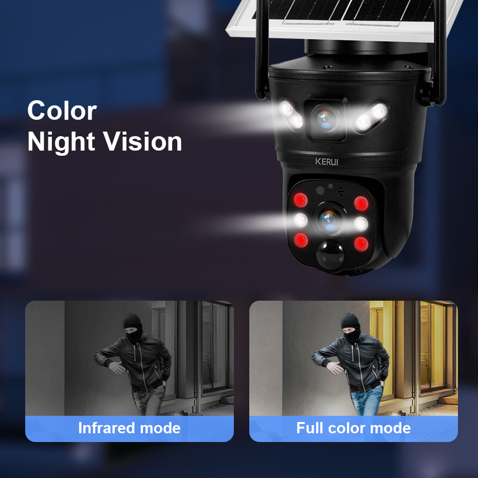 كاميرا KERUI الشمسية بدقة 6 مي - مراجعة Home Security Upgrades وسعره