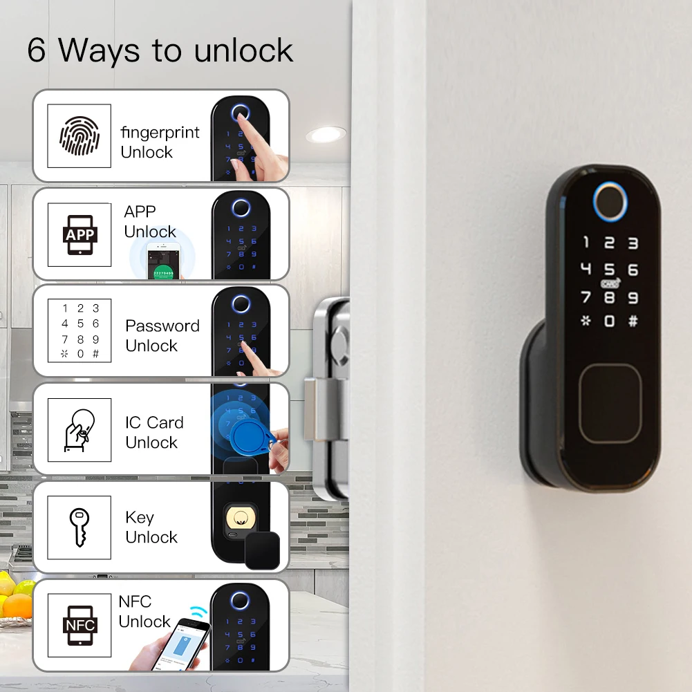 MOES WiFi Tuya قفل ذكي قفل الب - مراجعة Home Security Locks For Doors وسعره