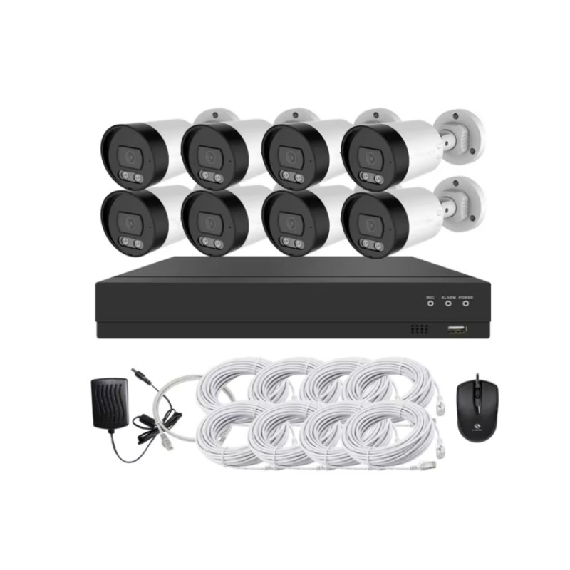 طقم كاميرات مراقبة 4 قنوات و8  - مراجعة Home Security With Camera وسعره