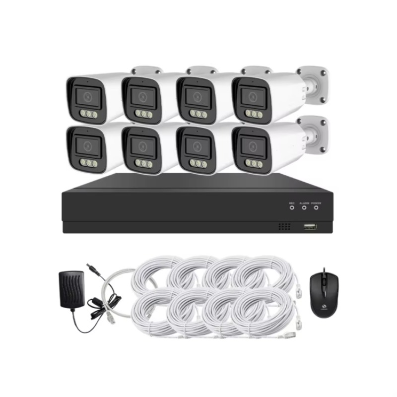 طقم كاميرات مراقبة 4 قنوات و8  - مراجعة Home Security With Camera وسعره