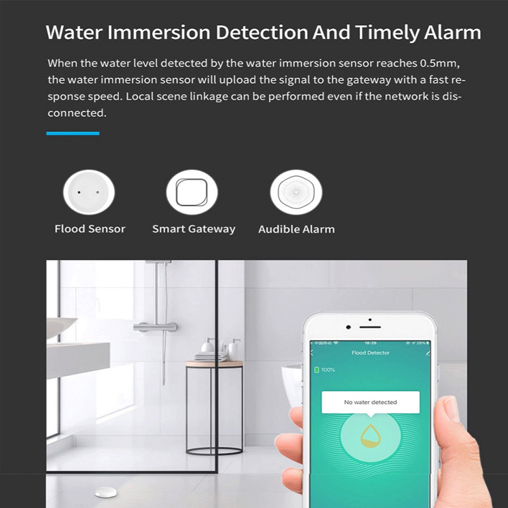 Tuya مستشعر تسرب المياه المنزل - مراجعة Home Security App وسعره