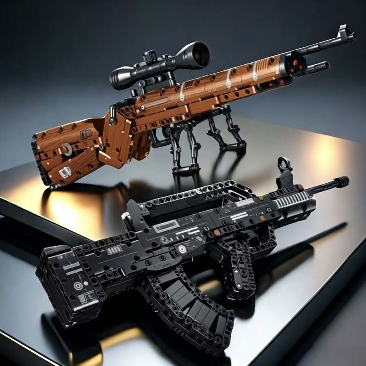 مكعبات بناء على شكل بندقية 98k - مراجعة Home Security Gun وسعره