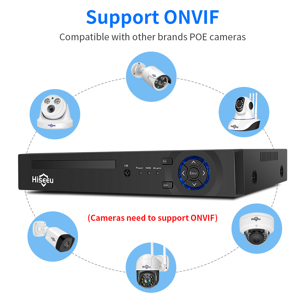 Hiseeu 4CH 10CH 16CH 4K 8MP 5M - مراجعة Home Security With Camera وسعره