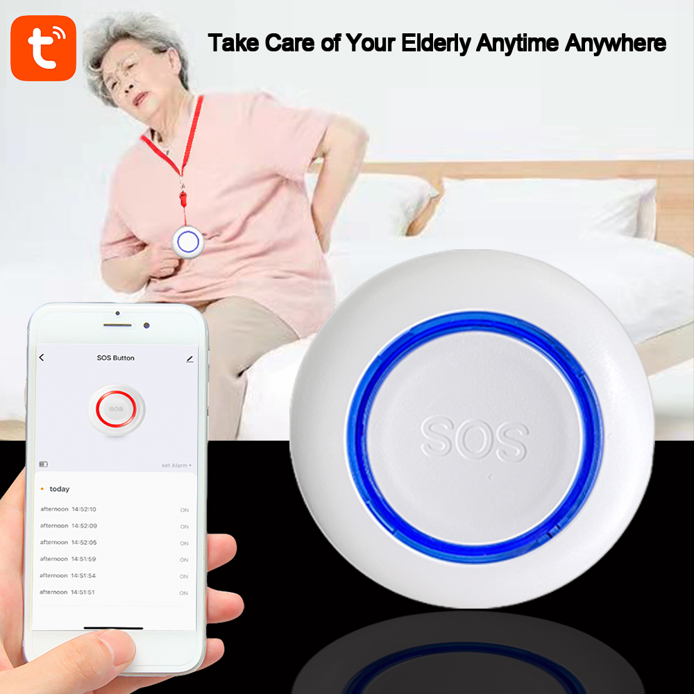 Tuya WiFi SOS زر إنذار بطارية  - مراجعة Home Security Outdoor وسعره