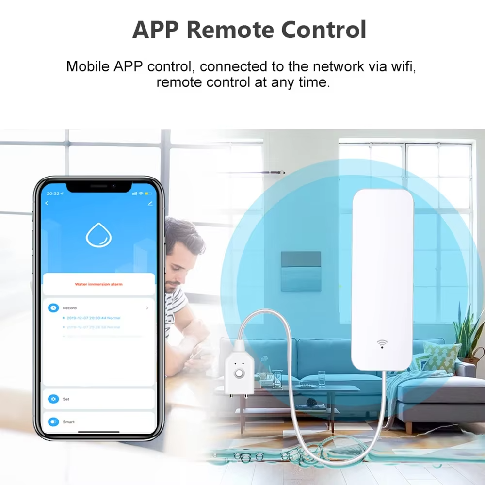 جهاز استشعار تسرب المياه بتقني - مراجعة Home Security App وسعره