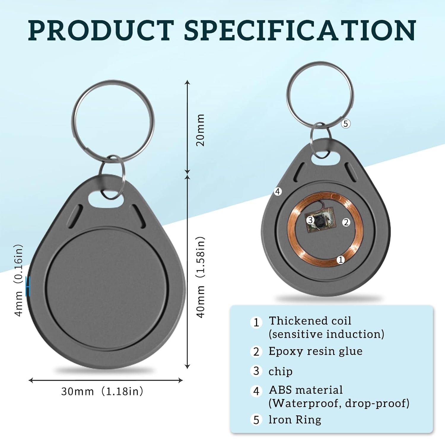 100P NFC بطاقة تعريف المفاتيح  - مراجعة Home Security Key Fob وسعره