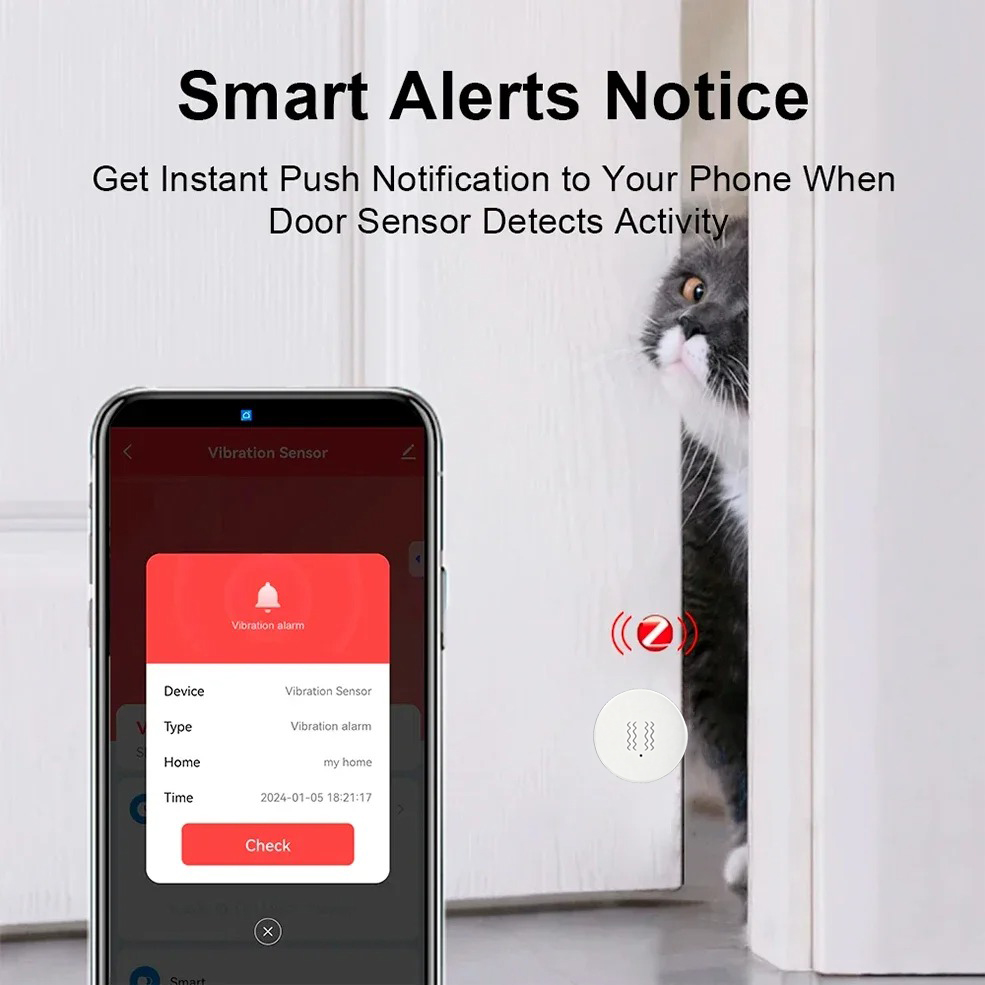 مستشعر اهتزاز ذكي من تويا زيجب - مراجعة Home Security App وسعره
