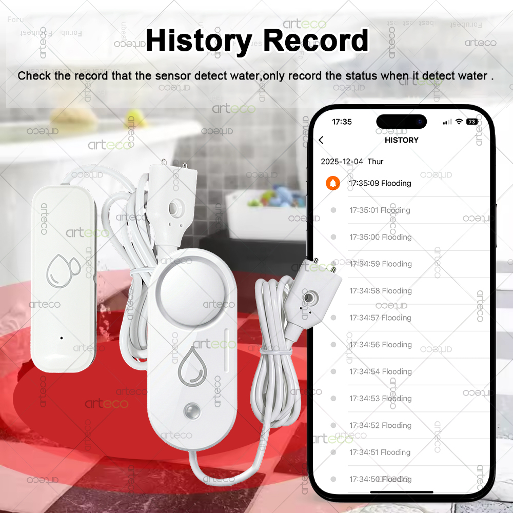 جهاز استشعار تسرب المياه زيجبي - مراجعة Home Security App وسعره