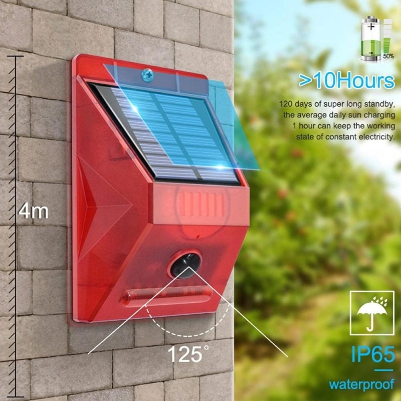 ضوء إنذار يعمل بالطاقة الشمسية - مراجعة Home Security Lights وسعره