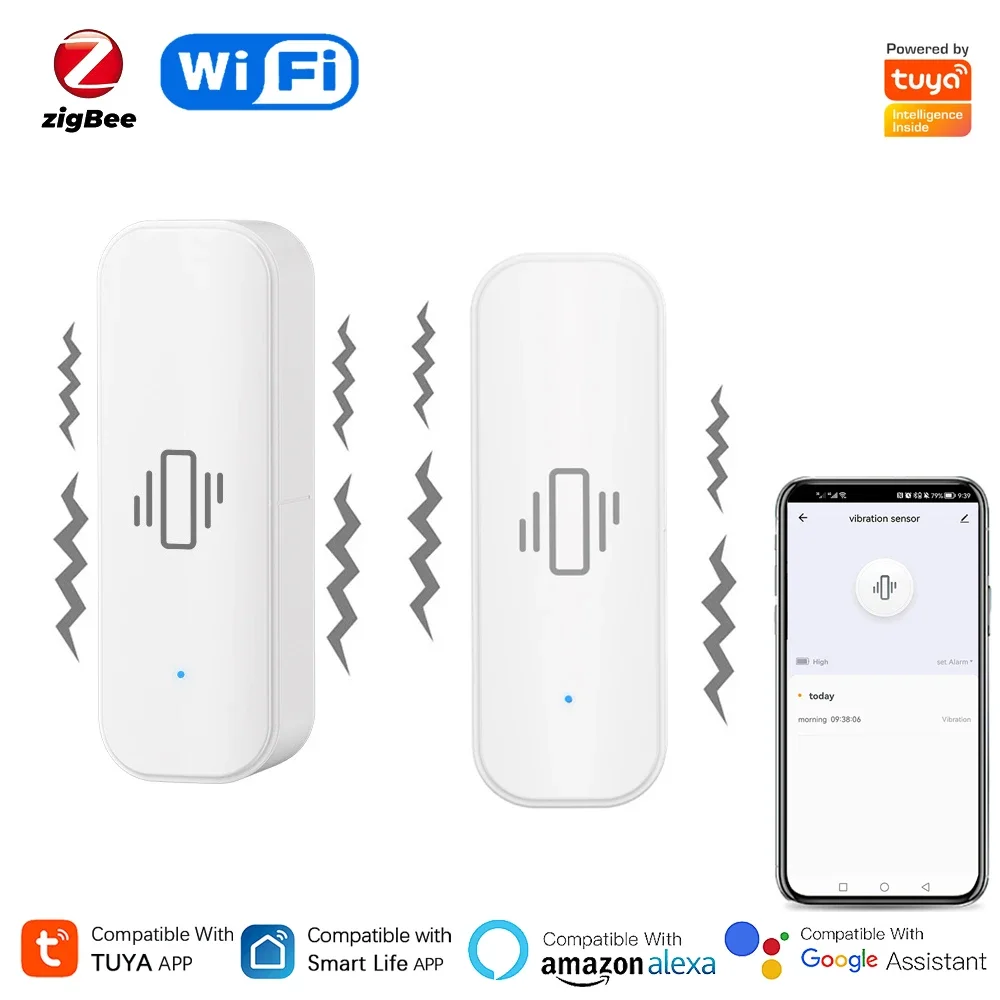 مستشعر اهتزاز ذكي Tuya لأمن ال - مراجعة Home Security App وسعره