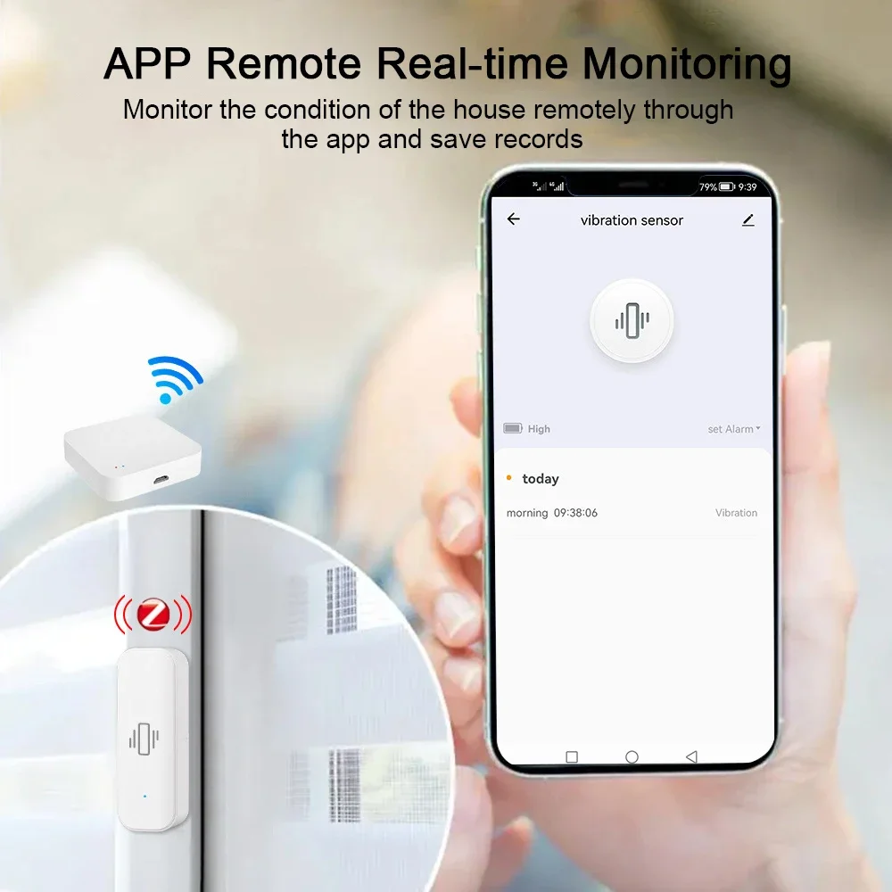 مستشعر اهتزاز ذكي Tuya لأمن ال - مراجعة Home Security App وسعره