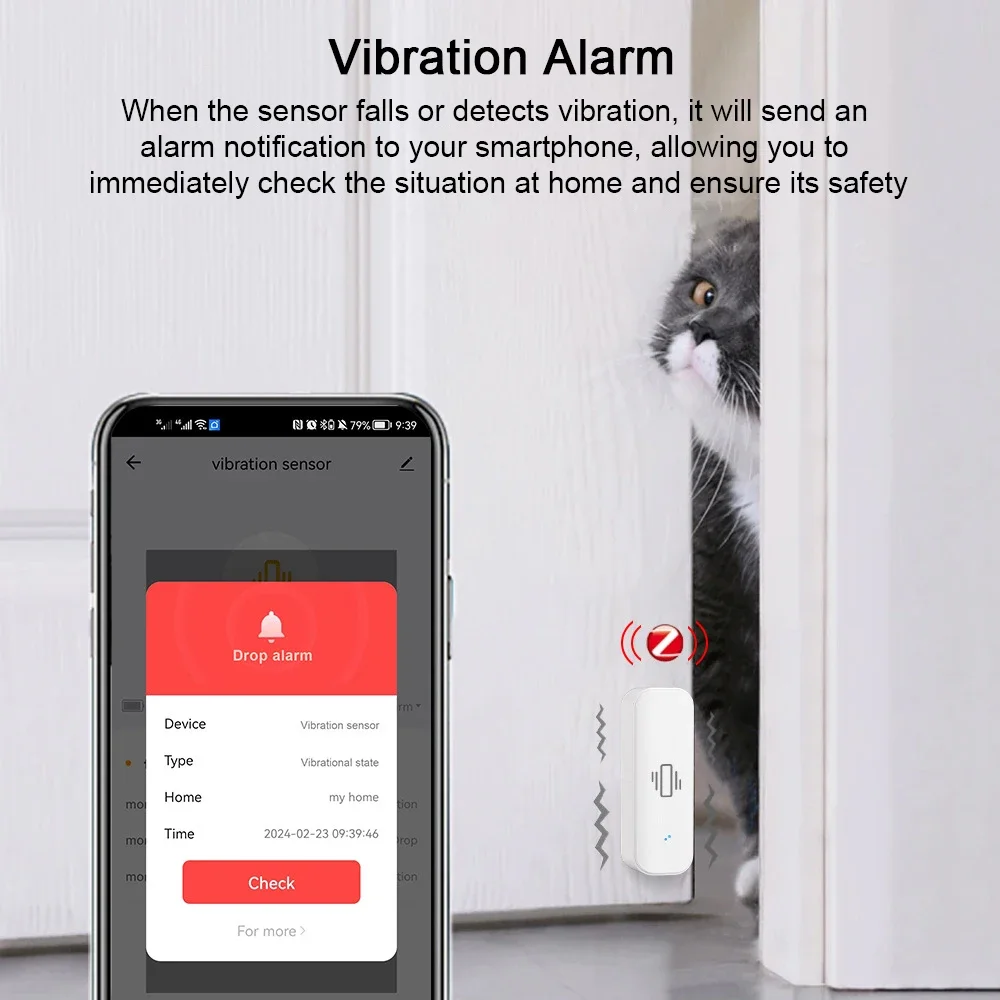 مستشعر اهتزاز ذكي Tuya لأمن ال - مراجعة Home Security App وسعره