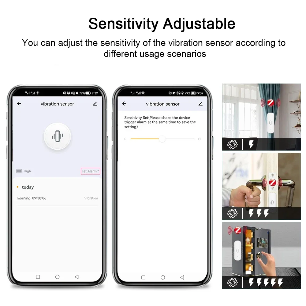 مستشعر اهتزاز ذكي Tuya لأمن ال - مراجعة Home Security App وسعره
