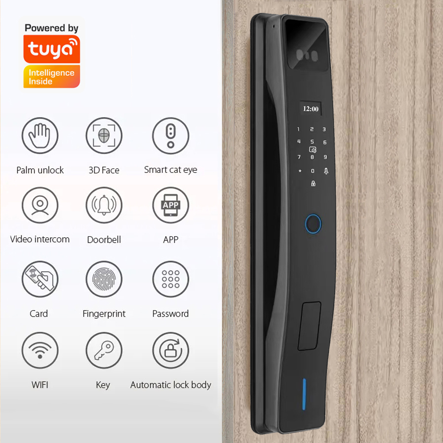 قفل باب إلكتروني ذكي بكلمة مرو - مراجعة Home Security With Camera وسعره