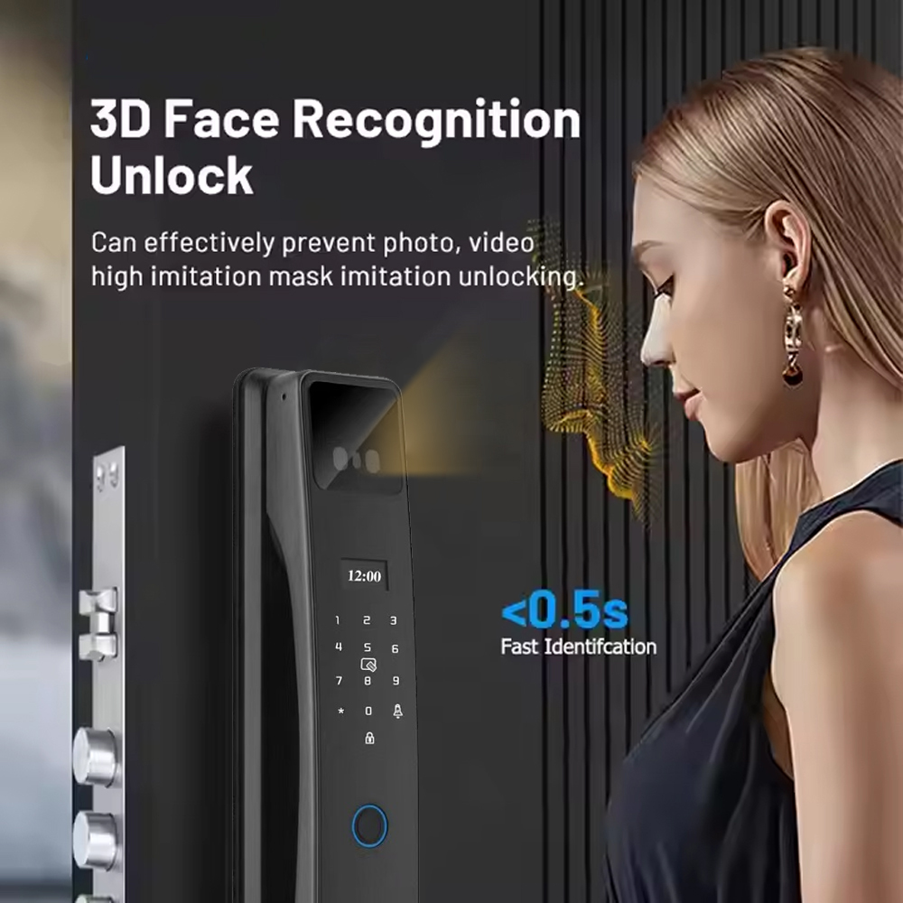 قفل باب إلكتروني ذكي بكلمة مرو - مراجعة Home Security With Camera وسعره